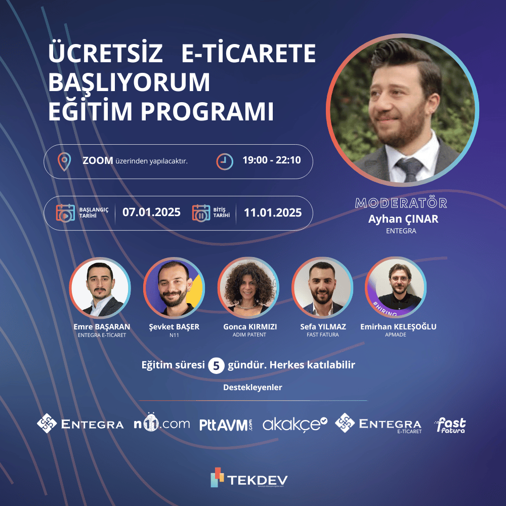 Akşam Programı - Ücretsiz Sertifikalı E-ticaret'e Başlangıç Eğitim Programı